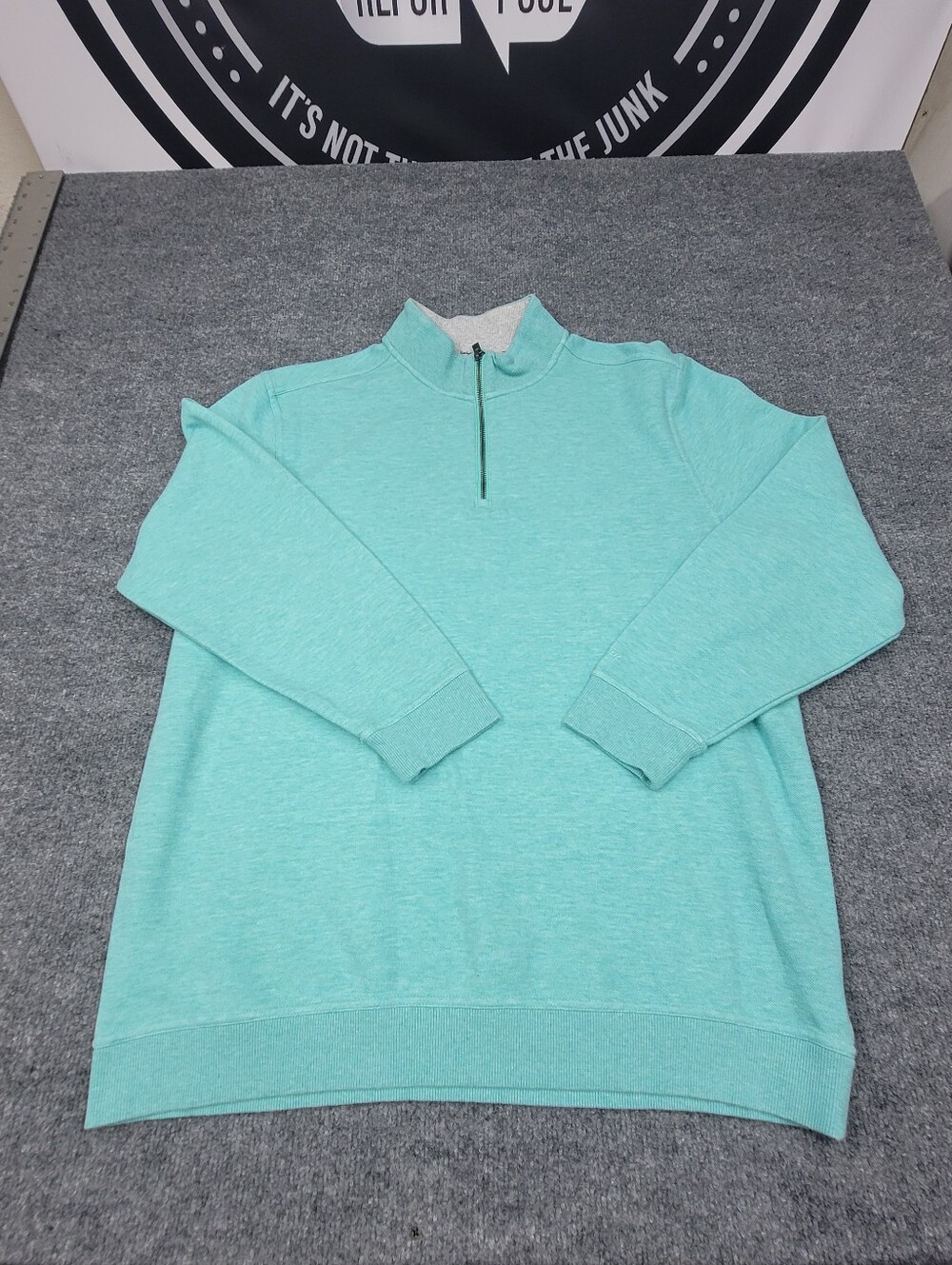 Walter Hagen 11 Majors Pullover Mens XL Turqouise 1/4 Zip Sweatshirt Pullover